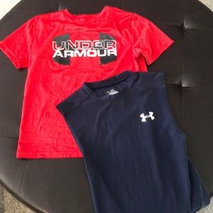 Boys under armour dry fit shirts